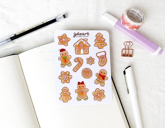 Gingerbread Cookies Sticker Sheet