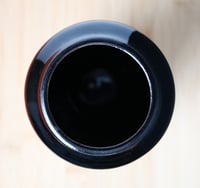 Image 4 of black & white speckled vase, large