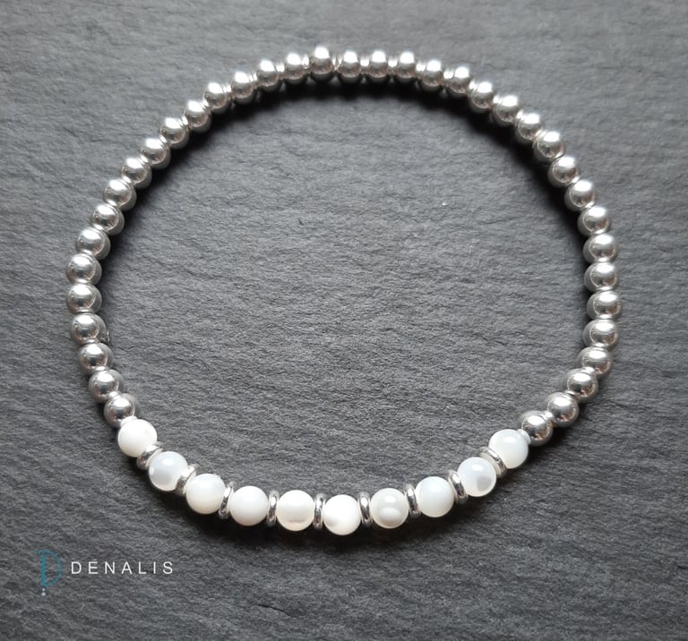 Isla gemstone and sterling silver bracelets Image 5
