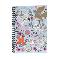 Image 1 of Peace Doves Spiral Bound Notebook
