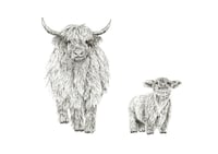 Image 1 of A5 Highland Cow Art Print 
