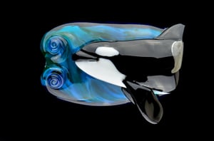 Image of XXXL. Matriarch Killer Whale - Flamework Glass Sculpture