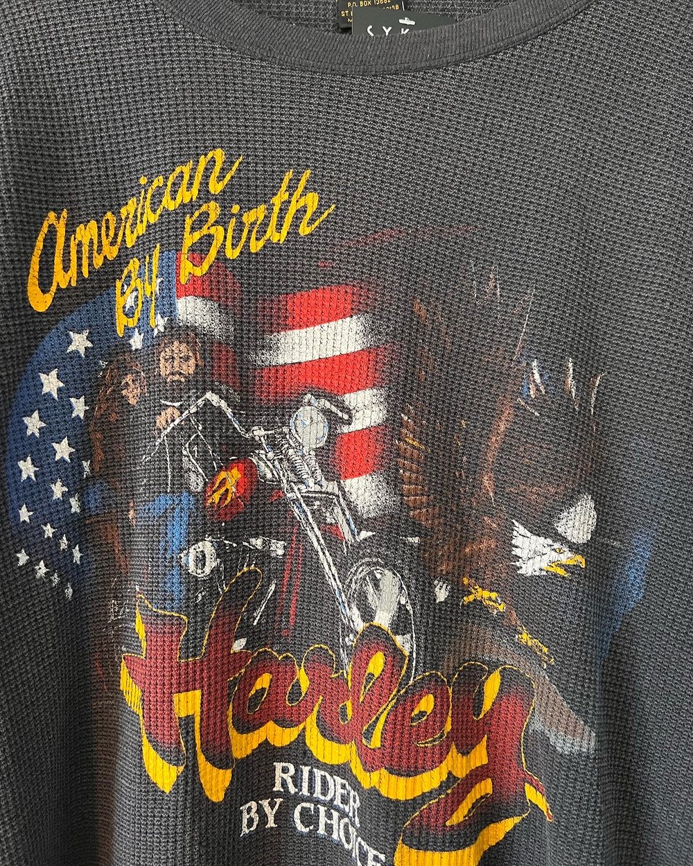 Vintage 80’s American by Birth Harley Davidson Thermal (L)