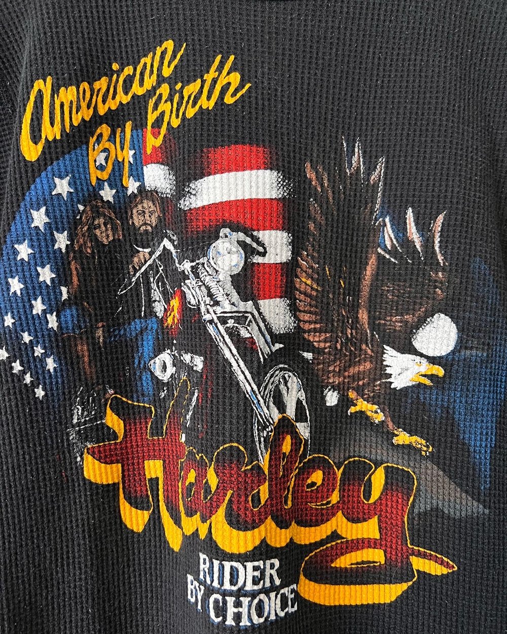 Vintage ‘87 ‘American by Birth’ Harley Davidson Thermal (M)