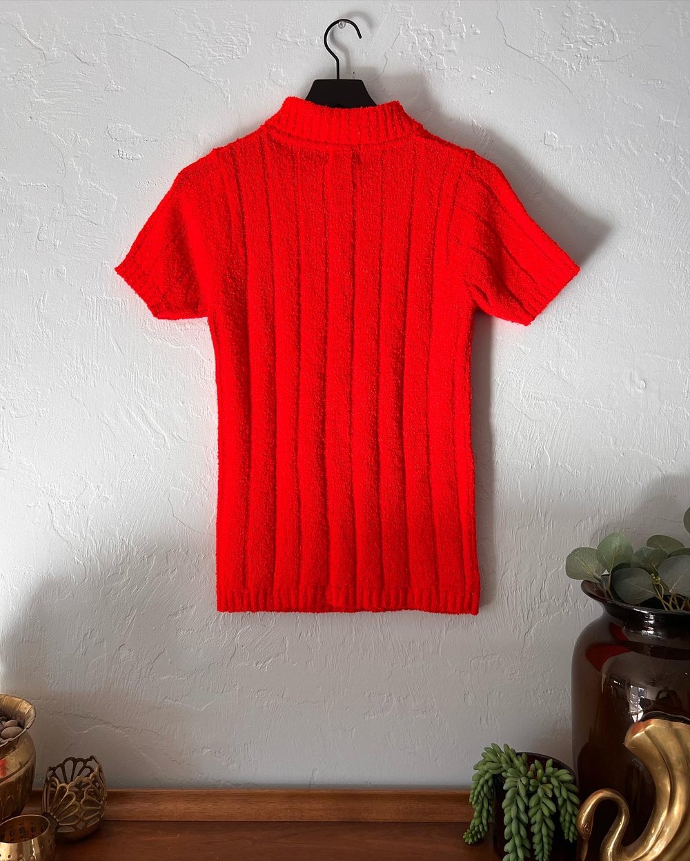 Vintage Fine Quality Acrylic Sweater Shirt (S)