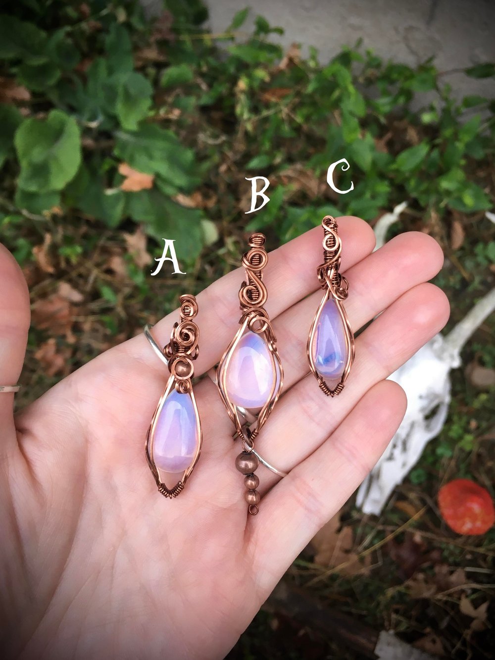 assorted opalite necklaces