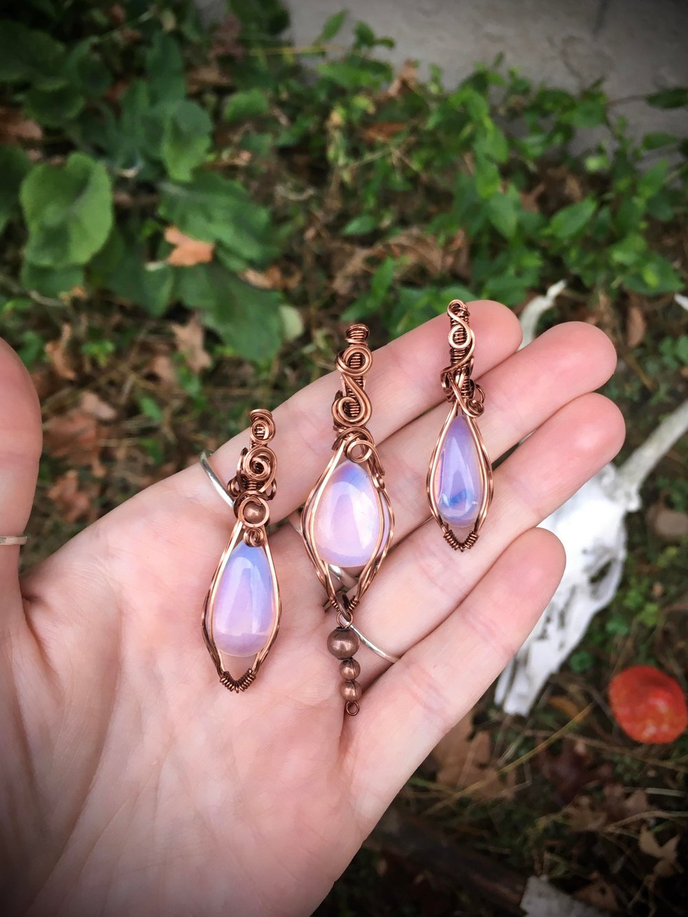 assorted opalite necklaces