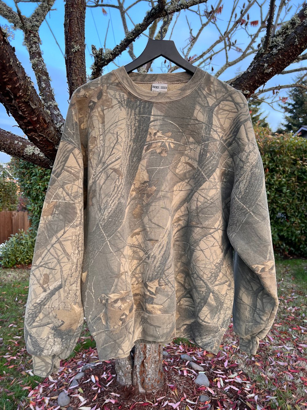 Vintage Jerzees Outdoors Camo Sweatshirt (XL)