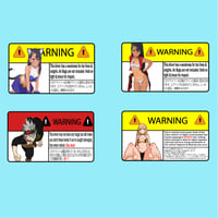 Image 1 of Warnings Stickers - Nagatoro, Asta, & Marin