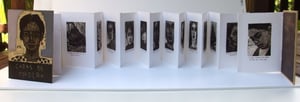 Image of Artist Book, Concertina, called 'Caras de Madera' (Faces in wood)