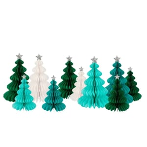 Image of Green Forest Honeycomb Decorations (set of 10)