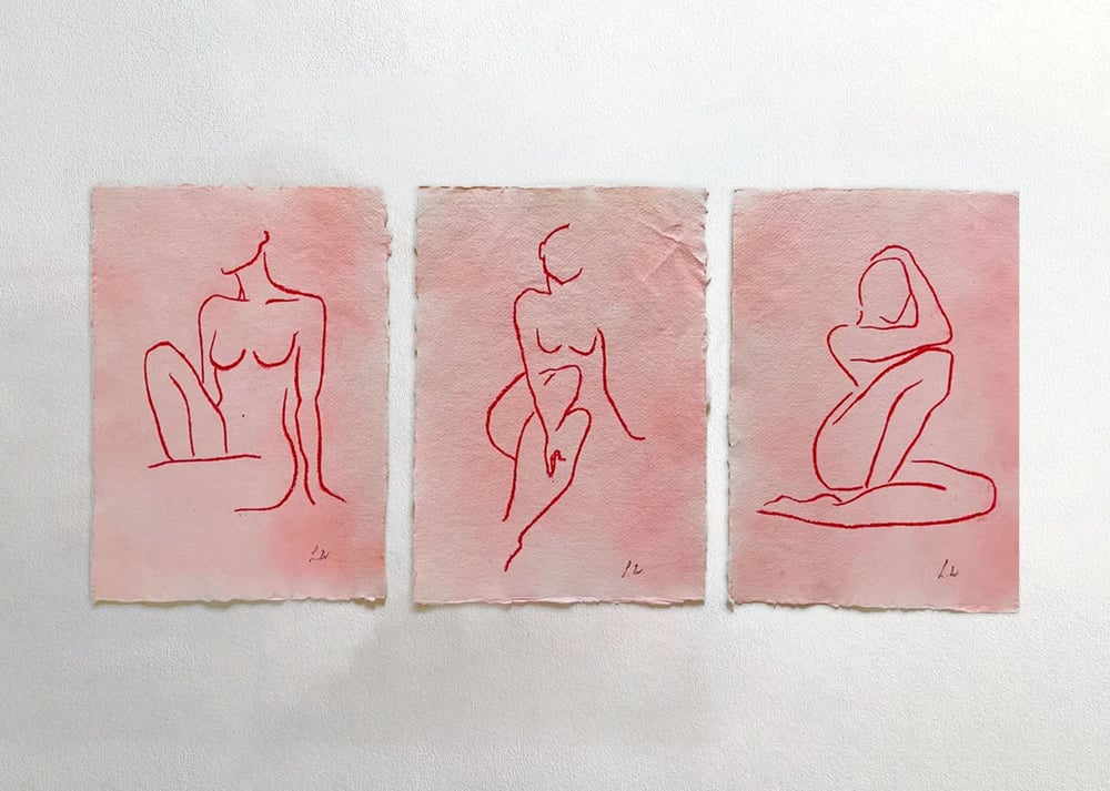 Image of Nudes on Pink - trio