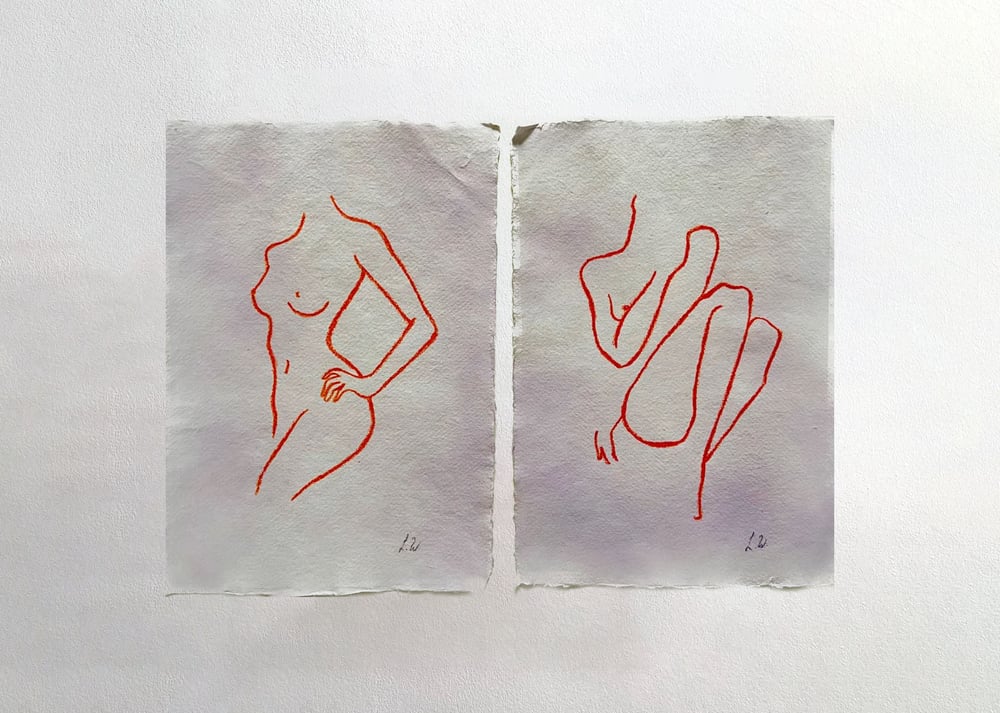 Image of Nudes on Lilac - duo