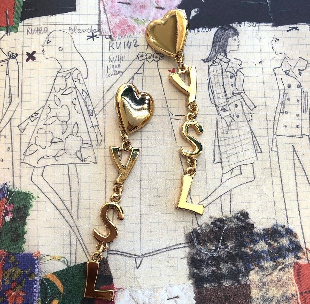 Image of RARE YSL Authentic Bauble Clip-On Earrings 