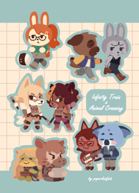 Infinity Train x Animal Crossing sticker sheet (A & B grade) 