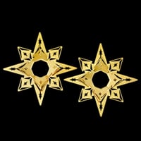 Image 1 of CANDELABRA CANDLE STARS Set of 2 - Gold or Silver