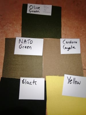 Image of 1100dtex, 1000 Denier Nylon with Waterproof PU coating, Factory Seconds NB Only Yellow left