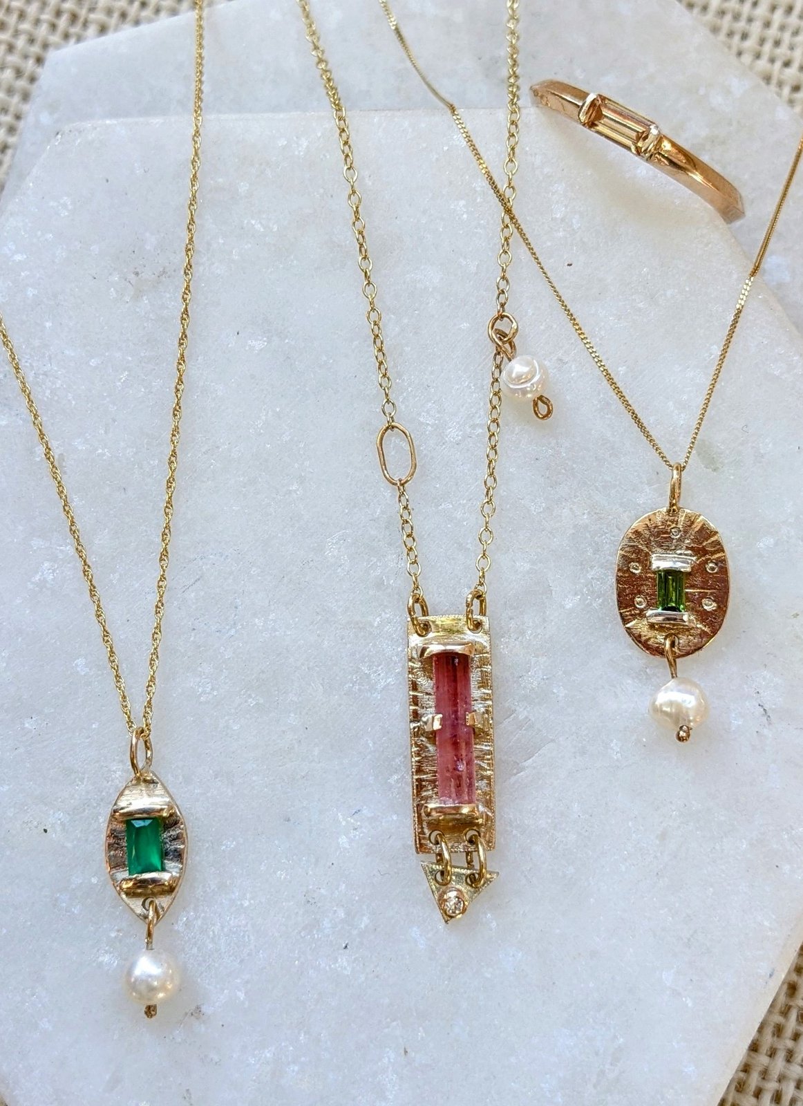 Pink deals tourmaline necklaces