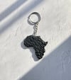 Africa Embossed Polymer Clay Keychain
