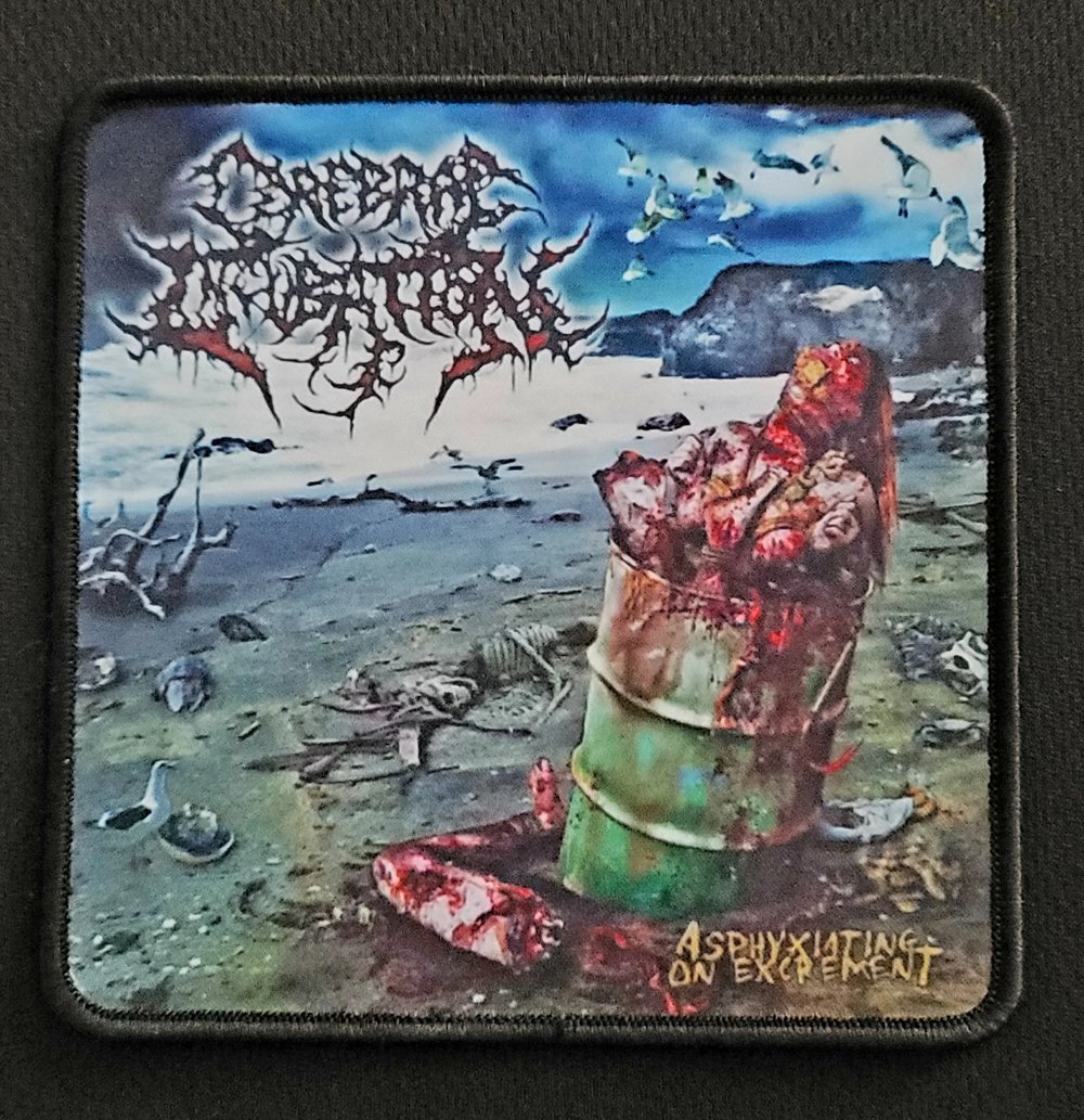 Cerebral Incubation "Asphyxiating On Excrement" Official Printed Patches