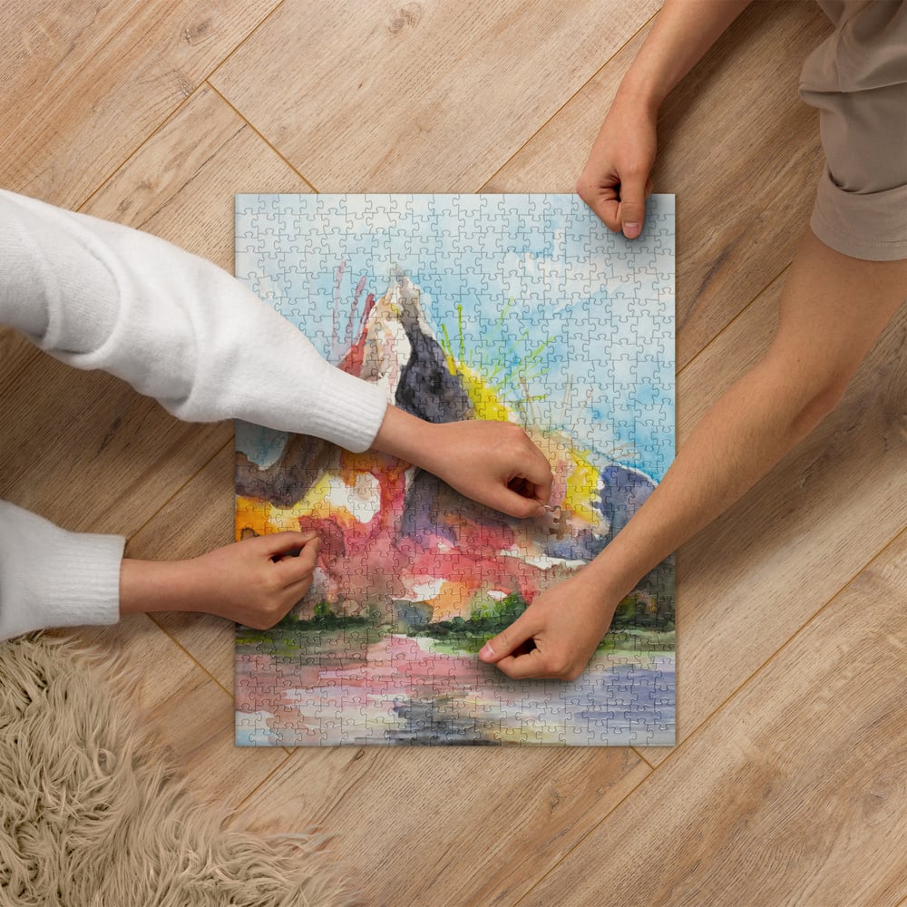 Image of ||| Jigsaw puzzle ||| - "The Mountains Were Peaceful that Day... Pt. 1"