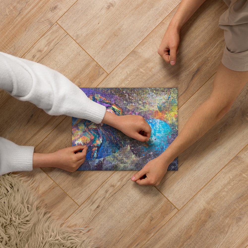 Image of ||| Jigsaw puzzle ||| - "Staring at You, Wondering What's on Your Mind"