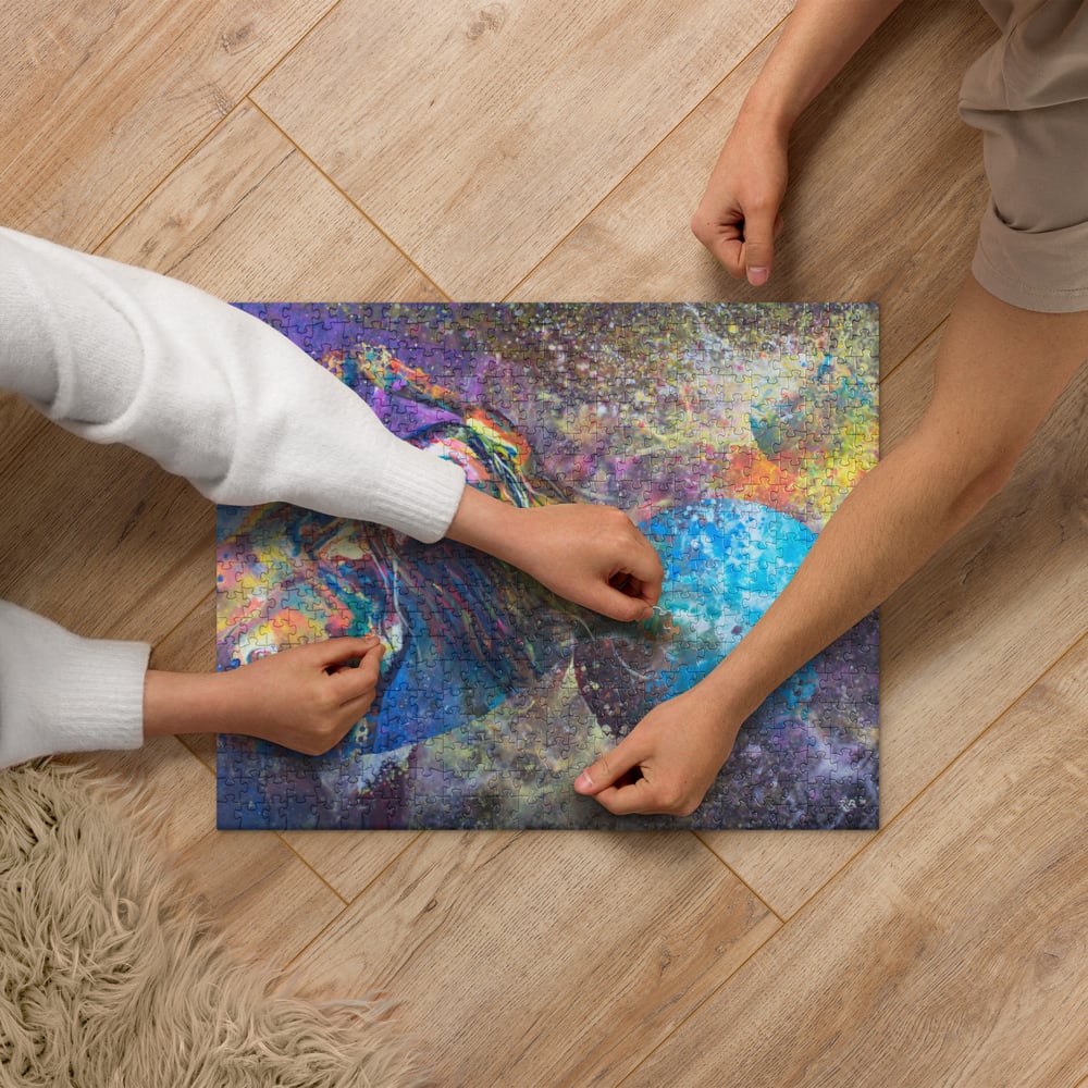 Image of ||| Jigsaw puzzle ||| - "Staring at You, Wondering What's on Your Mind"