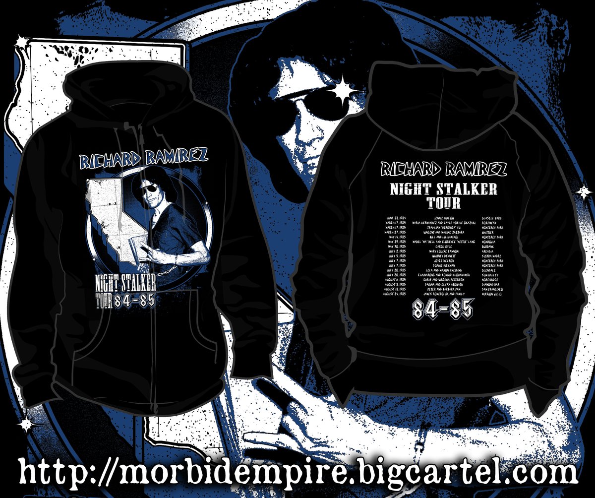 RICHARD RAMIREZ "Night Stalker Tour 8485 FullZip Morbid Empire