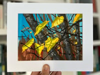 Image 1 of Last Yellows: Matted Original Painting