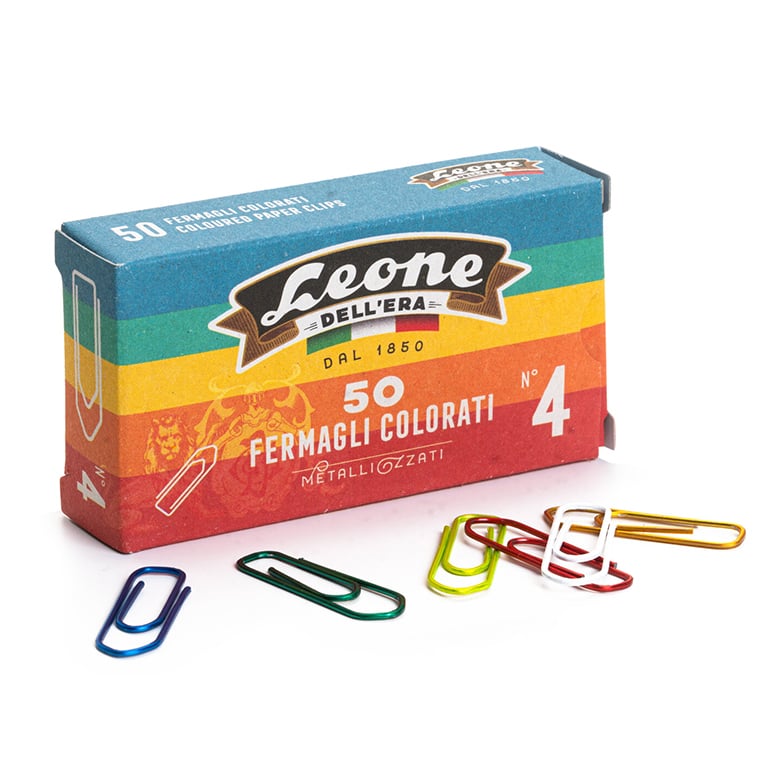 Image of Leone Paper Clips - Mixed Colors