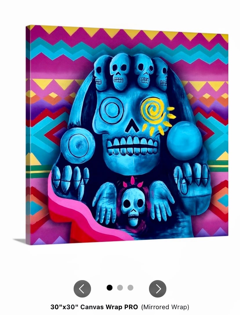 Image of Vida y Muerte -Embellished Canvas Wrap