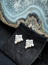 Fleur Convertible Sterling Stud and Grossular Garnet Shoulder Duster Earrings