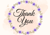 Purple Flower Thank You Card
