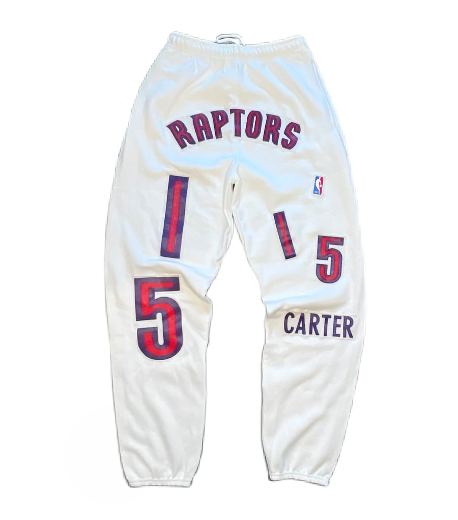 Image of Reworked Toronto Raptors Carter Joggers White