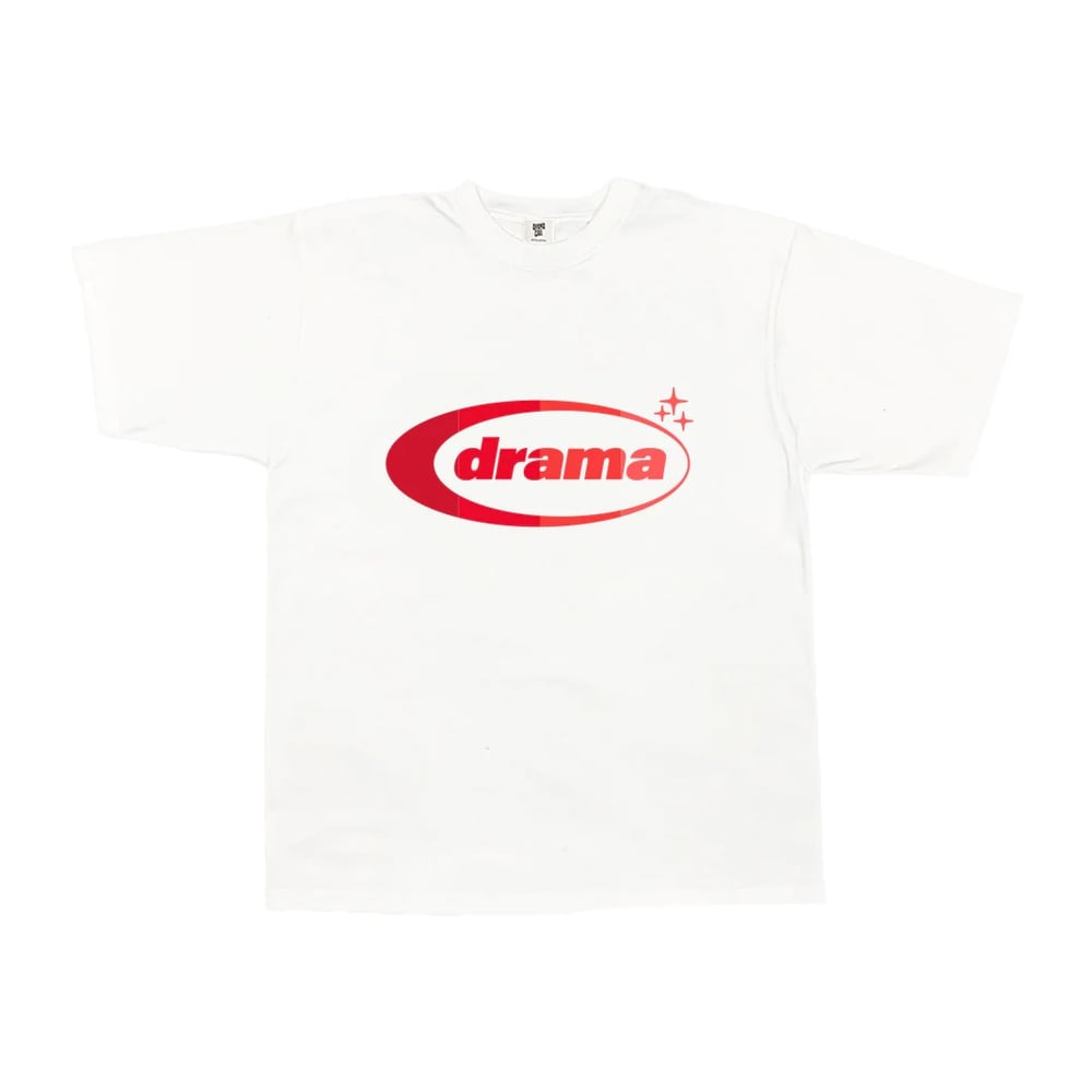 Drama Call Red Pantone Oval Tee White