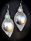 Intentions ~ The Crowning~ Sterling and Ethiopian Welo Opal Drop Earrings