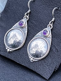 Image 2 of Intentions ~ The Crowning ~ Sterling and Amethyst Earrings