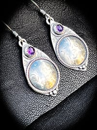 Image 3 of Intentions ~ The Crowning ~ Sterling and Amethyst Earrings
