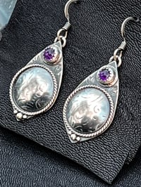 Image 4 of Intentions ~ The Crowning ~ Sterling and Amethyst Earrings