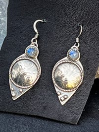 Image 4 of Intentions ~ The Crowning ~ Sterling and Moonstone Earrings