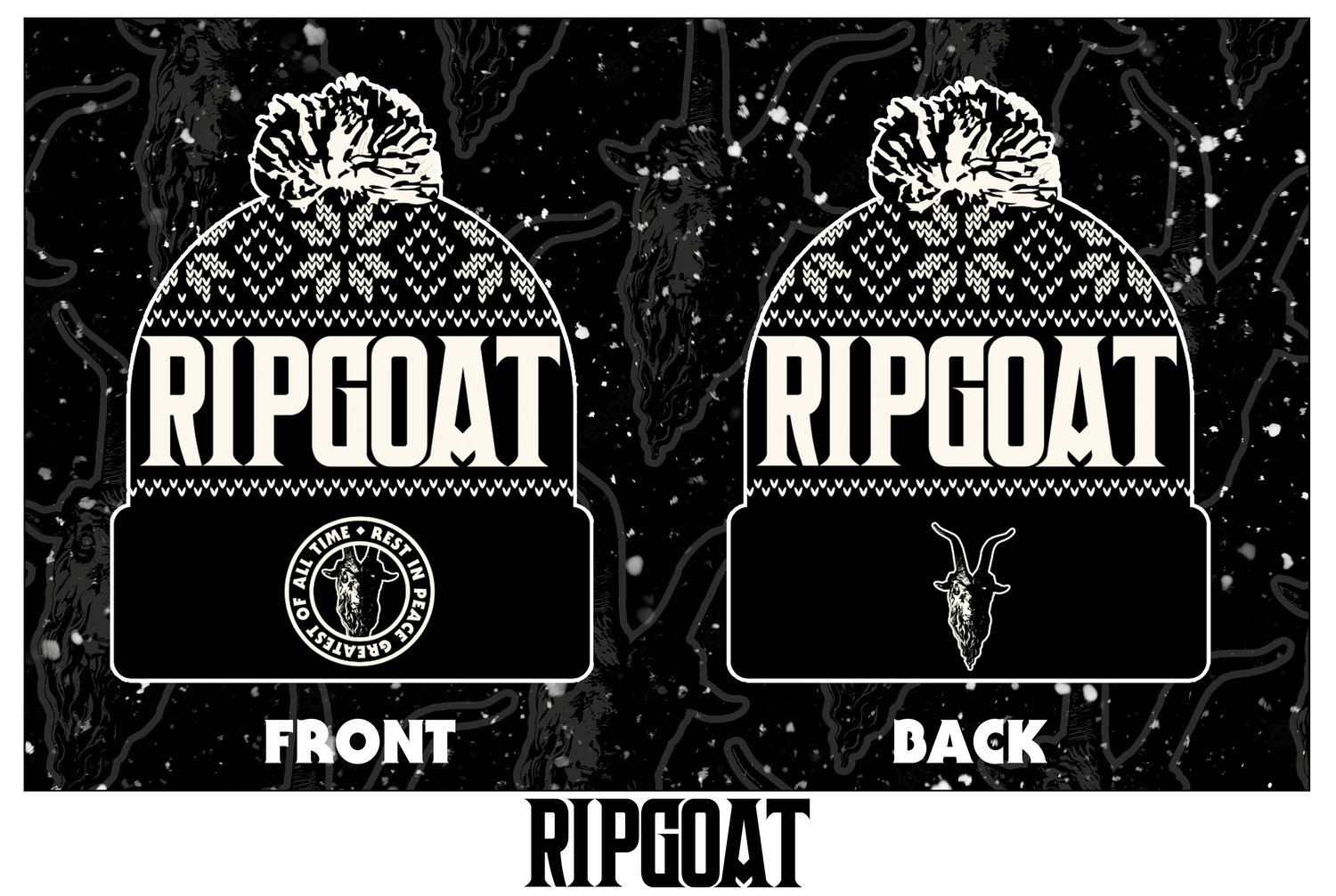 Image of RIPGOAT Pom Knit Beanies 