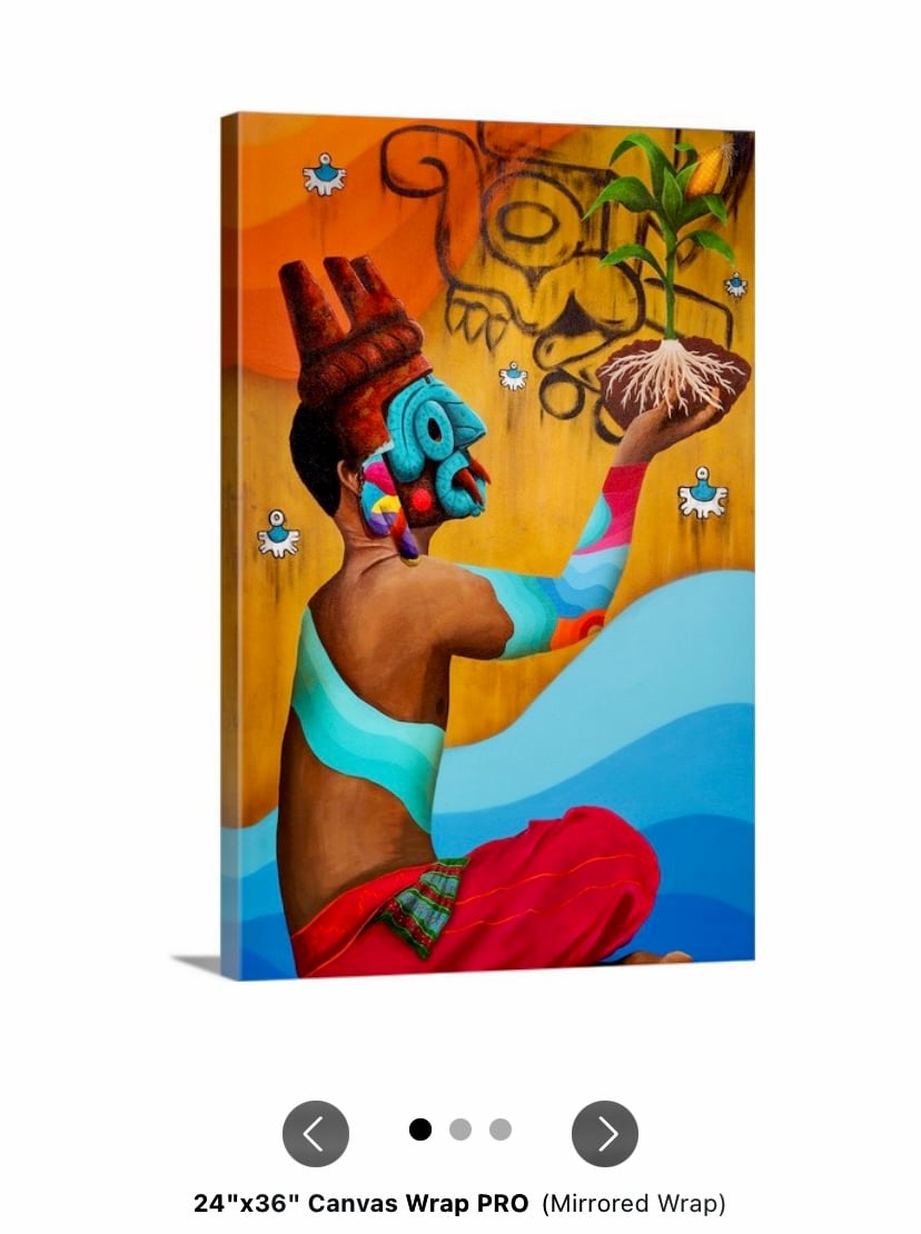 Image of Agua, Sustento y Vida - Embellished Canvas Wrap print
