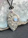 Bloom! ~ Sterling Silver, Moonstone and Pink Sapphire Pendant