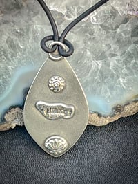 Image 4 of Bloom! ~ Sterling Silver, Moonstone and Pink Sapphire Pendant