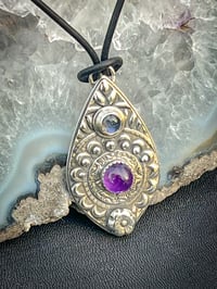 Image 2 of Bloom! ~ Sterling Silver, Amethyst and Moonstone Necklace