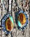 Estuary ~ Sterling Silver and Kingman Desert Sky Turquoise Earrings