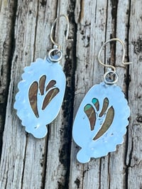 Image 3 of Estuary ~ Sterling Silver and Kingman Desert Sky Turquoise Earrings