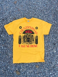 Image 1 of Country Road tees. Yellow and red.