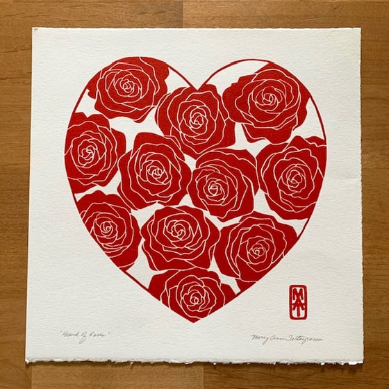 Image of Heart of Roses - Cherry Red