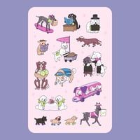Image 1 of Vinyl Sticker Set: Dogs About Town